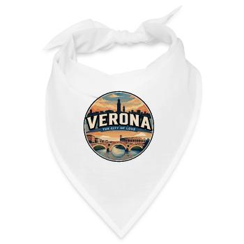 Retro Verona Roman Arena Reiseabzeichen - Bandana - Weiß - Vorne