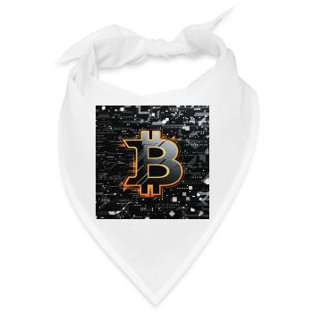 Bitcoin Neon Schaltkreis - Bandana - Weiß - Vorne