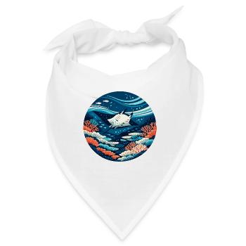 Traum vom Great Barrier Reef - Bandana - Weiß - Vorne