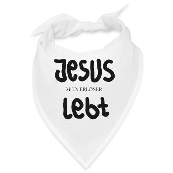 Jesus lebt – Mein Erlöser - Bandana - Weiß - Vorne