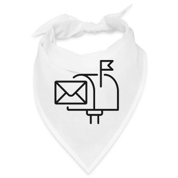 Briefkasten mit Buchstabenzeilen-Symbol-Design - Bandana - Weiß - Vorne