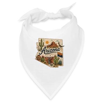 Vintage Arizona Grand Canyon State Art Aufkleber - Bandana - Weiß - Vorne