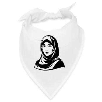 Hijab-Frau - Bandana - Weiß - Vorne