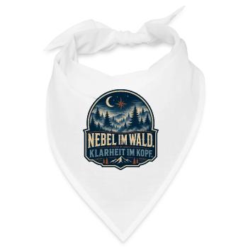 Nebel im Wald – Klarheit im Kopf - Bandana - Weiß - Vorne