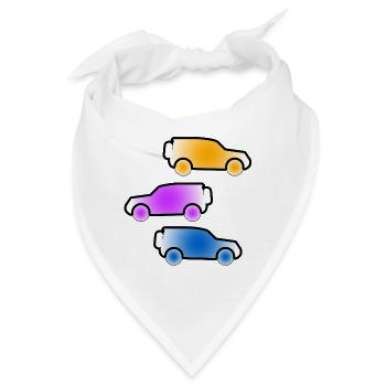 Autos - Bandana - Weiß - Vorne
