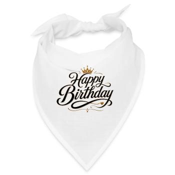 Happy Birthday - Bandana - Weiß - Vorne