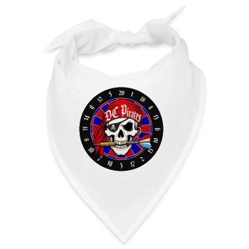 Red Pirate Skull auf Roulette - Bandana - Weiß - Vorne