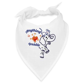 Alles ist möglich – Elefant und Maus - Bandana - Weiß - Vorne