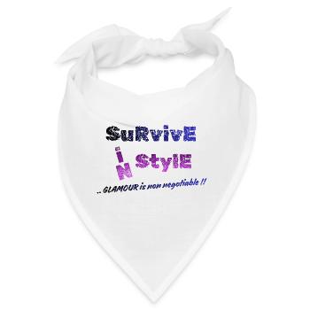 Überleben Sie im Stil | Glamour ist nicht verhandelbar - Bandana - Weiß - Vorne
