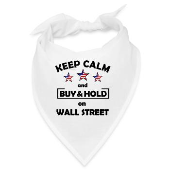 Drei Sterne mit US-Flagge Wall Street - Bandana - Weiß - Vorne