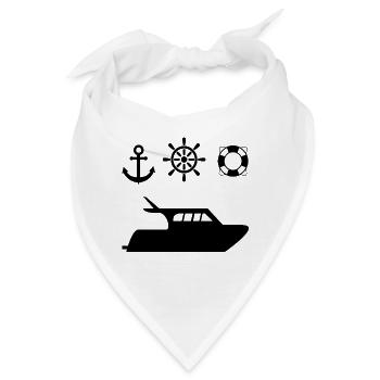 Motorboot - Bandana - Weiß - Vorne