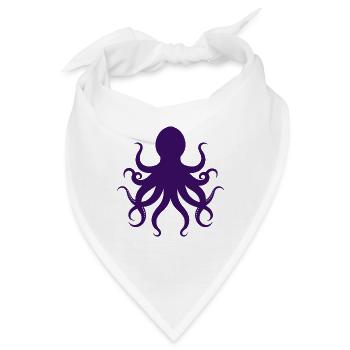 Krake - Bandana - Weiß - Vorne