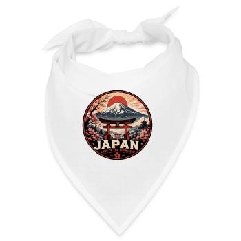 Japan Rising Sun Vintage-Reiseabzeichen - Bandana - Weiß - Vorne