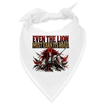 Sogar der Löwe verdient sein Roar-Samurai-Turnshirt - Bandana - Weiß - Vorne
