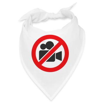 Warnschild für keine Videoaufnahme - Bandana - Weiß - Vorne