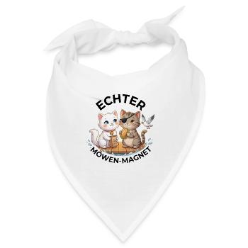 Katzen Echter Möwenmagnet - Bandana - Weiß - Vorne