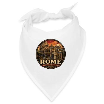 Vintage-Reiseabzeichen der Romer Kolosseum-Ruinen - Bandana - Weiß - Vorne