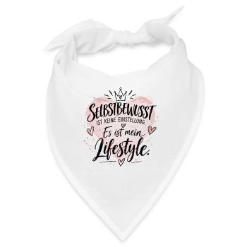 Selbstbewusstes Lifestyle-Herz - Bandana - Weiß - Vorne