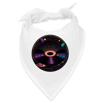 Gravity Well Vinyl-Schwarze-Loch-Physik - Bandana - Weiß - Vorne
