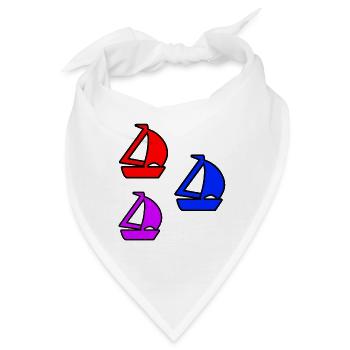 Segelboote - Bandana - Weiß - Vorne