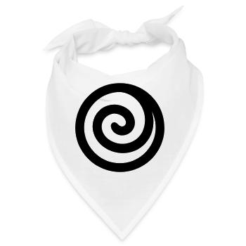 Japanische Spirale - Bandana - Weiß - Vorne