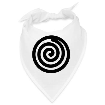 Japanische Spirale - Bandana - Weiß - Vorne