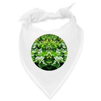 Natur Mandala Wasserpflanze gespiegelt - Bandana - Weiß - Vorne