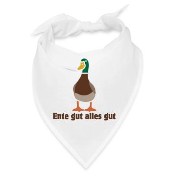 Ente gut alles gut | Cartoon - Bandana - Weiß - Vorne