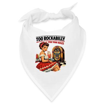 Too Rockabilly For Your Rules: 50s Diner PinUp - Bandana - Weiß - Vorne