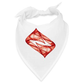 Dynamische Spur - Rot  - Bandana - Weiß - Vorne