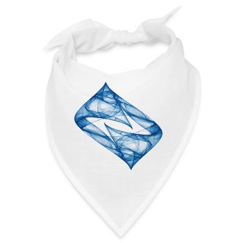 Dynamische Spur - Blau - Bandana - Weiß - Vorne