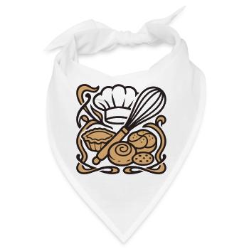 Schneebesen Baeckerhut Logo - Bandana - Weiß - Vorne