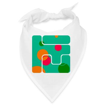 Geometrische Formen Kunst Design - Bandana - Weiß - Vorne