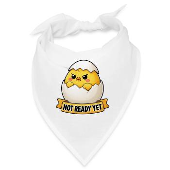 Süßes wütendes Küken in Eierschalen-Cartoon - Bandana - Weiß - Vorne