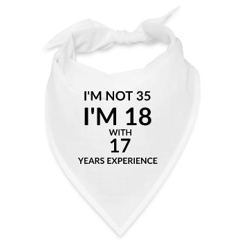 35 Geburtstag - Bandana - Weiß - Vorne