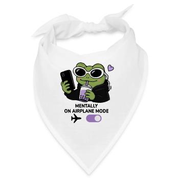 Gen Z Frosch Boba Kawaii Ästhetische Sonnenbrille Lustig - Bandana - Weiß - Vorne