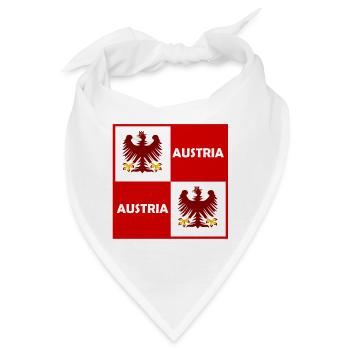Doppeladler Rot Weiss Block - Bandana - Weiß - Vorne