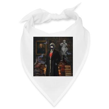 Übernatürliches Herz in der Bibliothek - Bandana - Weiß - Vorne