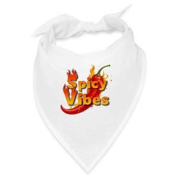 Scharfe Vibes Brennende Chili - Bandana - Weiß - Vorne