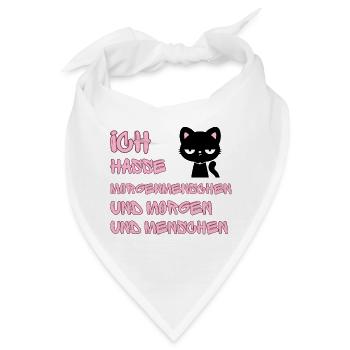 ICH HASSE MORGENMENSCHEN UND MORGEN UND MENSCHEN - Bandana - Weiß - Vorne