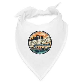 Retro Britain Big Ben Reiseabzeichen - Bandana - Weiß - Vorne
