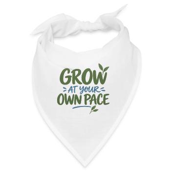 Grow at Your Own Pace - Bandana - Weiß - Vorne