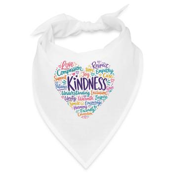 Freundlichkeit Mitgefühl Empathie Respekt - Bandana - Weiß - Vorne