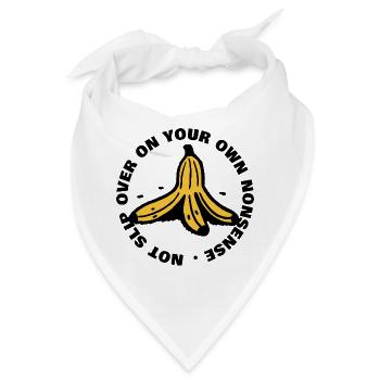 Banane Spruch - Bandana - Weiß - Vorne