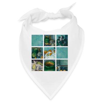 Kunst Malerei von Cezanne Impressionismus - Bandana - Weiß - Vorne