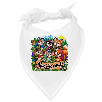 Waldtiere Outdoor - Bandana - Weiß - Vorne