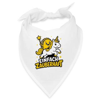 Taco auf Einhorn – Einfach zauberhaft Design - Bandana - Weiß - Vorne