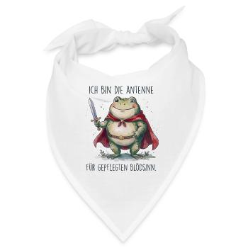 Antenne für gepflegten Blödsinn - Frosch Spruch - Bandana - Weiß - Vorne