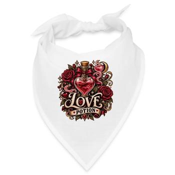 Love Potion – Romantischer Zaubertrank - Bandana - Weiß - Vorne