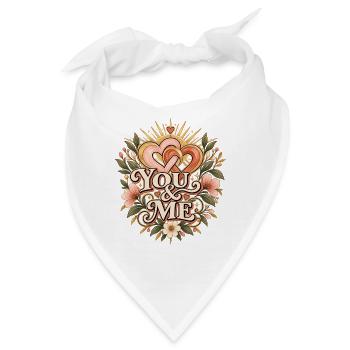 You & Me – Verbundene Herzen - Bandana - Weiß - Vorne